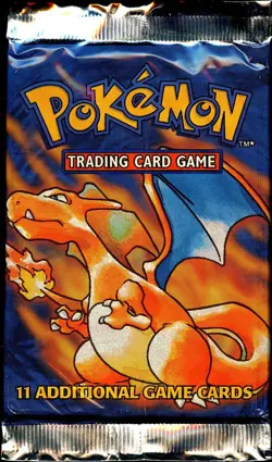 BASE SET (Charizard Art) SEALED 1999-2000 Australia Booster Pack Pokemon Cards - Image 1