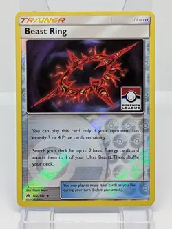 NM Pokemon Beast Ring LEAGUE REVERSE HOLO STAMPED 102/131 Forbidden Light - Image 1