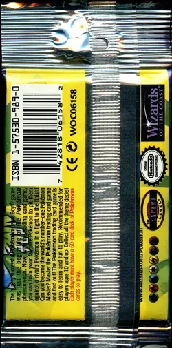 BASE SET (Venusaur) SEALED HANGER/LONG CRIMP Booster Pack WOTC Pokemon Card #1 - Image 2