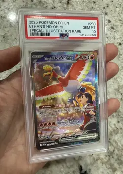 PSA 10 Ethan's Ho-Oh EX SIR 230/182 Destined Rivals Gem Mint 2025 ENGLISH - Image 1