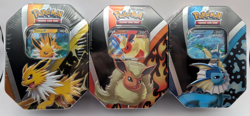 Pokemon Eevee Evolutions Tin Bundle Flareon V Vaporeon V Jolteon V Sealed - Image 1