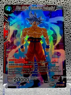 Dragon Ball Super CCG Son Goku, Unlimited Potential BT27-019 SR Foil Anime Card - Image 1