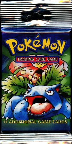 BASE SET (Venusaur) SEALED HANGER/LONG CRIMP Booster Pack WOTC Pokemon Card #3 - Image 1