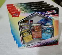 Lot of 5 Pokemon TCG Prismatic Evolutions Poster Collection Sealed - Image 1