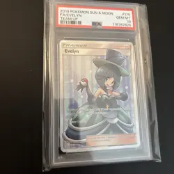 2019 Pokemon Sun & Moon Team Up #175 Full Art Evelyn PSA 10 Card GEM MINT! Waifu - Image 3
