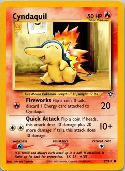 Cyndaquil (57) 057/111 Neo Genesis MP Pokemon TCG - Image 1