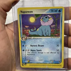 Pokemon Vaporeon 25/100 EX Sandstorm Non-Holo Rare Pokemon Card MP/LP Vintage - Image 1