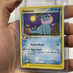 Pokemon Vaporeon 25/100 EX Sandstorm Non-Holo Rare Pokemon Card MP/LP Vintage - Image 2