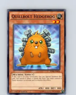 Yu-Gi-Oh TCG Quillbolt Hedgehog SDSE-EN014 1st Edition Regular Common Card NM - Image 1