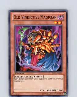 Yu-Gi-Oh TCG Old Vindictive Magician BP01-EN060 1st Edition Common Card NM - Image 1