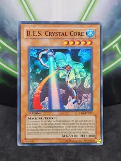 Yugioh B.E.S. Crystal Core CRV-EN021 Super Rare 1st Edition NM - Image 1