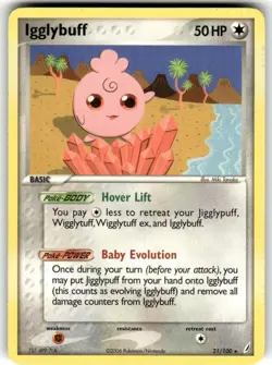 Igglybuff 21/100 Pokemon Trading Card Game Vintage Crystal Guardians Regular NM - Image 1