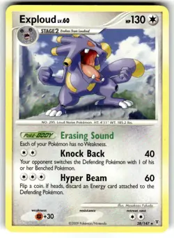 Exploud 28/147 Rare Supreme Victors Non Holo Pokemon Card - Image 1