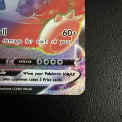 2020 Pokemon TCG Snorlax VMAX Rainbow Sword & Shield Secret Rare Card #206/202 - Image 4