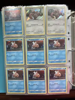 Pokemon Binder Page Lot - 16x Magikarp Holo Cards + 2x Lickitung Holo - Image 1