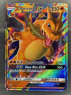 Pokemon Card TCG - Charizard GX SM211 Black Star Promo Sun & Moon Near Mint - Image 1