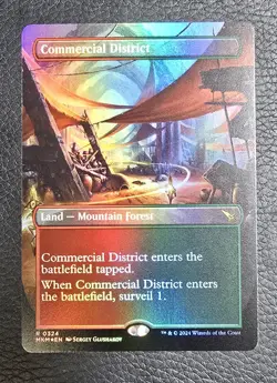 Commercial District (Borderless) Murders at Karlov Manor Foil MTG NM Magic Card - Image 1