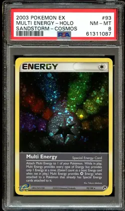 PSA 8 NM-MINT Multi Energy 93/100 COSMOS HOLO PROMO Sandstorm Pokemon Card 087 - Image 2