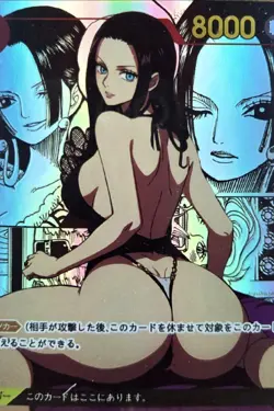 BOA HANCOCK One Piece Anime Waifu Goddess Manga Card CUSTOM MADE Black label - Image 2