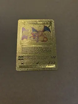 🔥🐉 Pokemon TCG Charizard 4/102 Gold Foil Display Card NM ✨ Legendary - Image 1