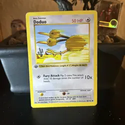 Doduo 48/102 1st Edition Shadowless Pokemon Card Base Set WOTC Common - Image 1