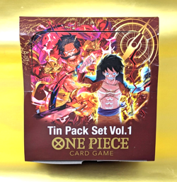 One Piece Tin Pack Set Vol. 1 Sealed New 100% Mint Rare Holo Packs Box Don Card - Image 1