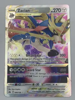 Zacian VSTAR - 096/159 - Pokemon Crown Zenith Sword & Shield Ultra Rare Card NM - Image 2