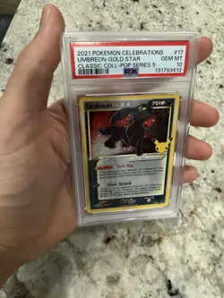 PSA 10 Umbreon Gold Star 17/17 Celebrations Classic Collection 2021 Pokemon Card - Image 3