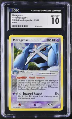 2004 Ex Hidden Legends English Holo Metagross #11 CGC 10 Pokemon Card not PSA - Image 1