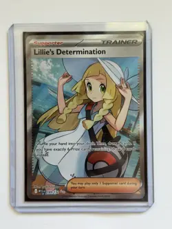 Lillie’s Determination 169/132 Mega Evolution Full Art Trainer Pokemon TCG Card - Image 1