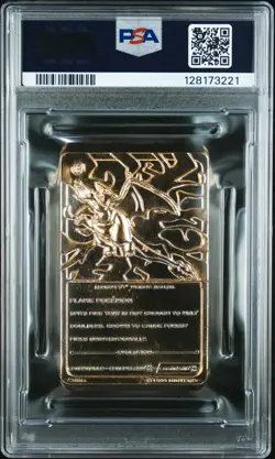 1999 BURGER KING POKEMON GOLD CARDS CHARIZARD PSA 7 - Image 2