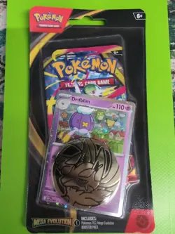 Pokemon Mega Evolution Booster Pack w/ Promo Card and Coin - Image 1