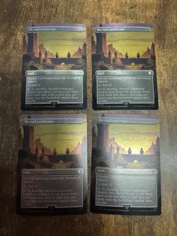 4x Myriad Landscape FOIL Borderless Commander Lord of the Rings #534 Pack Fresh - Image 1