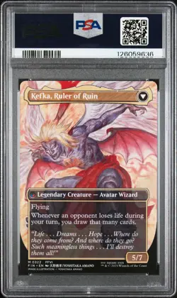 2025 MTG FINAL FANTASY #0322 KEFKA, COURT MAGE/KEFKA, RULER OF RUIN PSA 7 - Image 2