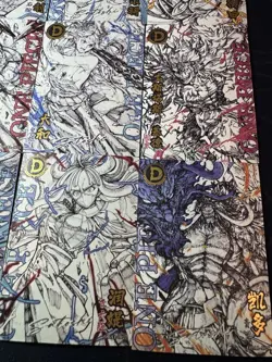 One Piece Set of 9 Collectible Character Anime SSR SR Sketch Cards CCG - Image 4
