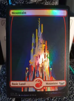 MTG Mountain (279) Foil Basic Land Streets of New Capenna Magic The Gathering - Image 1
