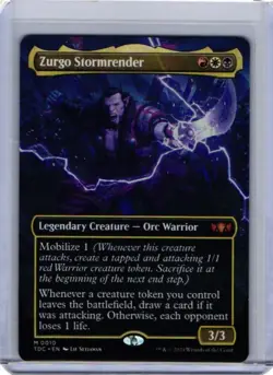 Zurgo Stormrender BORDERLESS - Commander Tarkir Dragonstorm - MTG - NM - Image 1