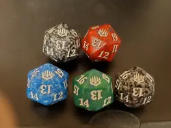 MTG Spindown War of the Spark Set of 5 - Life Counter D20 Dice 20 Sided - Image 1