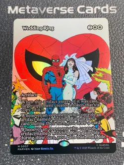 Magic MTG Wedding Ring Borderless Foil 0007 Marvel Spider-Man - Image 1