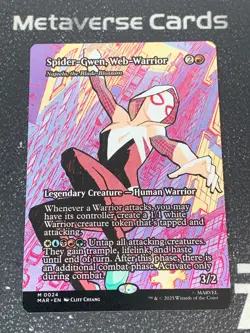 Magic MTG Spider-Gwen,Web-Warrior Borderless 0024 Marvel Spider-Man - Image 1