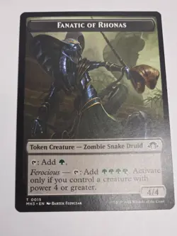 MTG - Fanatic of Rhonas Token - Modern Horizons 3 - Image 1