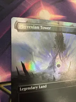 1x Phyrexian Tower ~~ Borderless - Foil NM-Mint, English Modern Horizons 3 MTG M - Image 5
