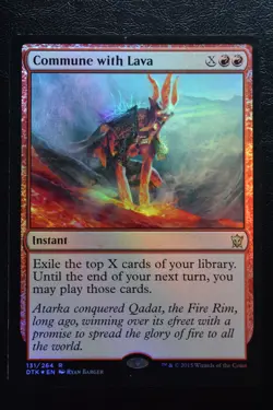 Magic The Gathering MTG COMMUNE WITH LAVA FOIL Dragons of Tarkir LP - Image 1