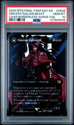2025 MTG FINAL FANTASY #0528 GALIAN BEAST/VINCENT VALENTINE PSA 10 - Image 1