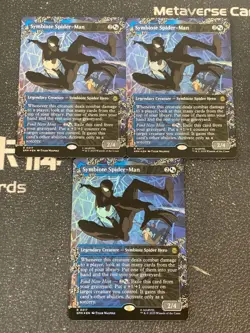 Magic MTG Symbiote Spider-Man Borderless 0217 Marvel Spider-Man Lot*3 - Image 1