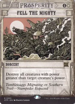 Fell The Mighty NM/M* SHOWCASE Outlaws Of Thunder Junction 0001 mtg -UnltdCards - Image 1