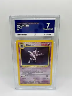 Pokemon Card Fossil 1st Edition Rare Holo Haunter 6/62 ACE 7 - Image 1