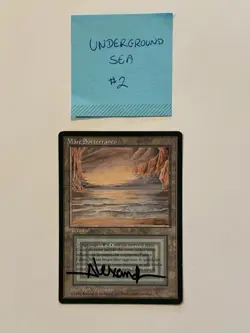 MTG FBB Underground Sea - Italian Dual Land Signed - Image 1