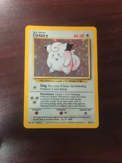 1999 Pokemon Base Set Clefairy Holo Rare Card 5/102 Ungraded - Image 1