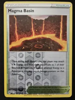 Magma Basin 144/172 SWSH Brilliant Stars Reverse Holo Trainer Pokemon 2022 NM - Image 1